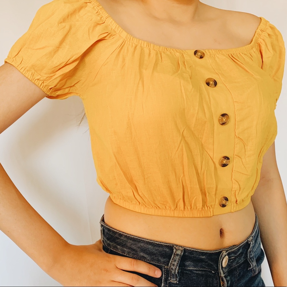 Off the shoulder crop top